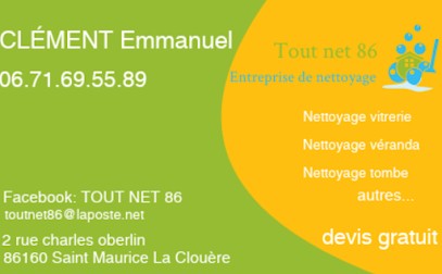 TOUT NET 86, Service de Nettoyage à Magné